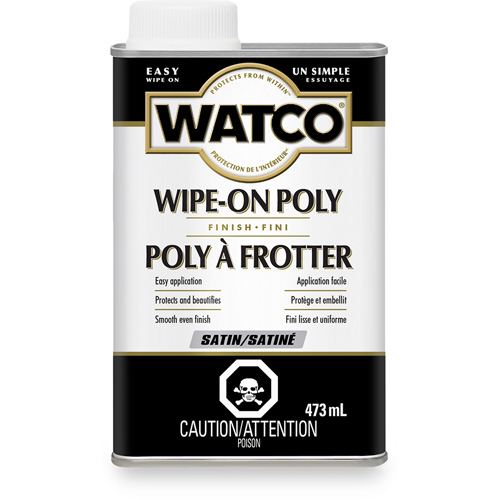 Teinture &agrave; essuyage en poly Watco, 473 ml, Transparent, Satin Quali-T-Solutions