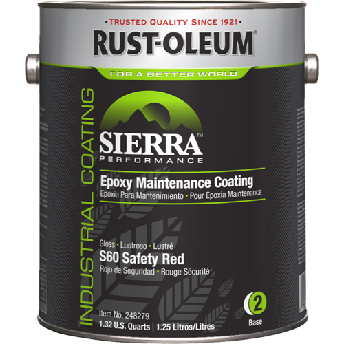Sierra Performance S60 Maintenance Coating Base Component, 1 gal., Water-Based, Gloss, Red Quali-T-Solutions