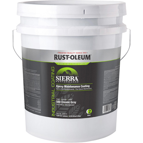 Sierra Performance S40 Floor Coating Base Component, 5 gal., Water-Based, High-Gloss, Grey Quali-T-Solutions