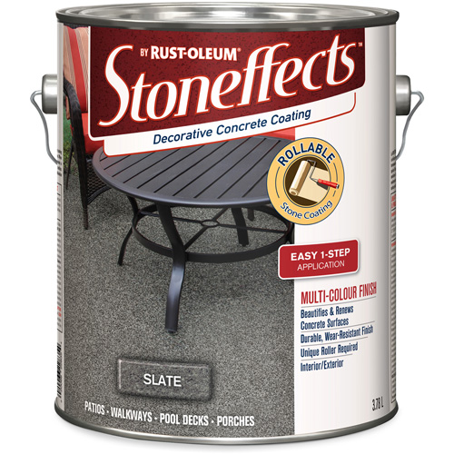 Rev&ecirc;tement de b&eacute;ton d&eacute;coratif Stoneffects, 3,4 L, &agrave; solvants, Textur&eacute;, Gris Quali-T-Solutions