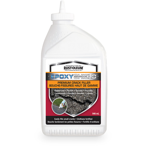 Mat&eacute;riau de remplissage de fissures caoutchout&eacute; de qualit&eacute; sup&eacute;rieure EpoxyShield, Bouteille, Noir Quali-T-Solutions