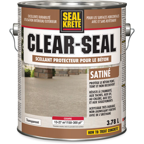Produit d&eacute;tanch&eacute;it&eacute; protecteur Seal-Krete, 3,78 L, &agrave; l'ur&eacute;thane, Satin, Transparent Quali-T-Solutions