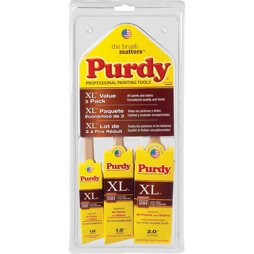 Assortiment de pinceaux XL, Poly/nylon, Manche Bois Quali-T-Solutions