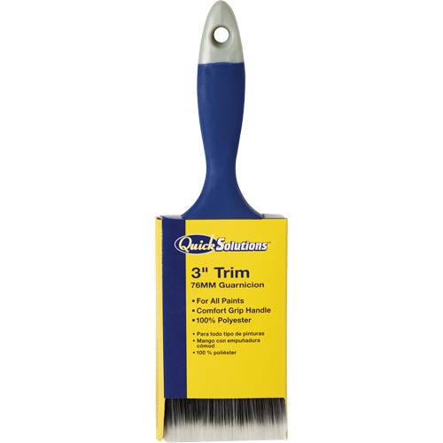 Quick Solutions Trim Brush, Polyester, Plastic Handle, 3" Width Quali-T-Solutions