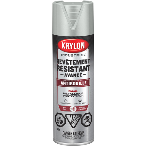 Peinture Tough Coat avec technologie Rust Barrier, Aluminium, M&eacute;tallique, 425 g, Canette a&eacute;rosol Quali-T-Solutions