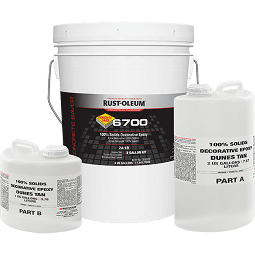 &eacute;poxy d&eacute;coratif 100 % de solides 6700, 3 gal., &eacute;poxy, Tr&egrave;s brillant, Beige Quali-T-Solutions