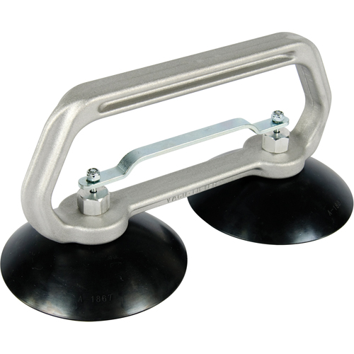 Appareils &agrave; ventouses - Ventouse double industrielle, 75 lb Capacit&eacute;, 5", Barre &agrave; tirer, 10" Longueur de la manche Quali-T-Solutions