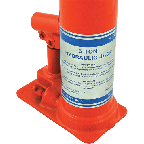 JHJ-5 Crics &agrave; bouteille pour usage tr&egrave;s intensif, 5 tonne(s), 15-3/8" Hauteur &eacute;lev&eacute;e Quali-T-Solutions