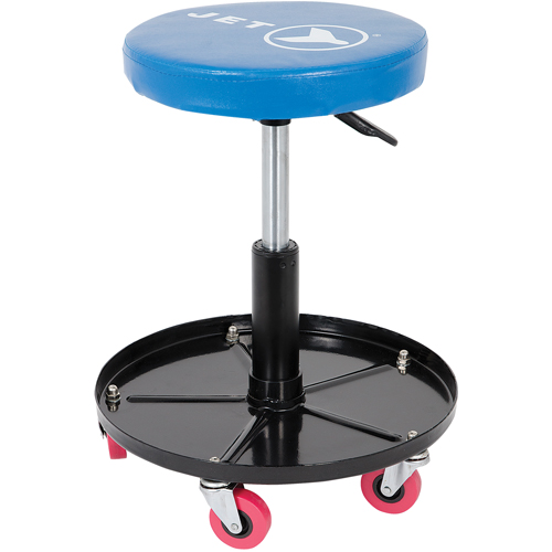 JMS-642A Adjustable Mechanic's Roller Seat, Vinyl, Blue, 300 lbs. Capacity Quali-T-Solutions