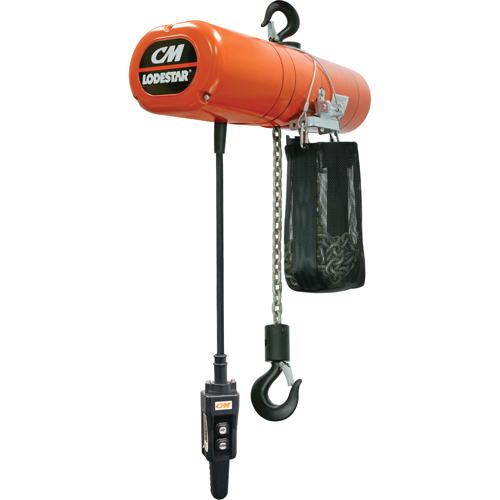Lodestar Electric Chain Hoists, 10' Lift, 2000 lbs. (1 tons) Capacity, 16 FPM Quali-T-Solutions