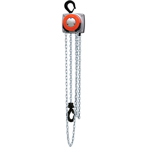 Hurricane 360° Chain Hoist, 15' Lift, 1000 lbs. (0.5 tons) Capacity, Steel Chain Quali-T-Solutions