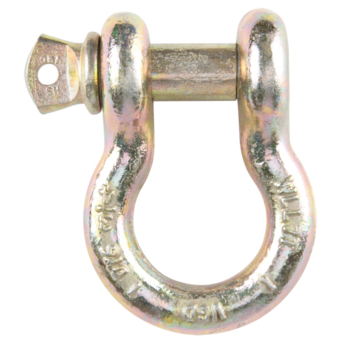 Manille d'ancrage &agrave; vis, 3/8", Cheville &agrave; vis, Chromat&eacute; jaune Quali-T-Solutions
