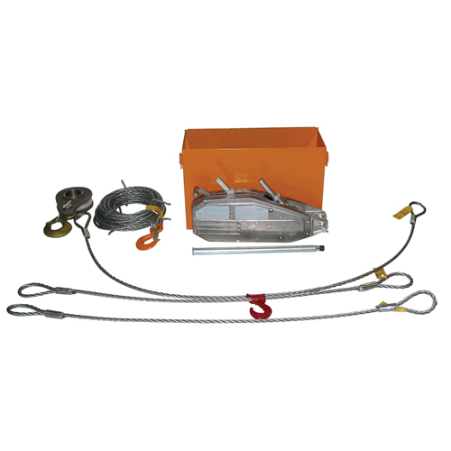 Palan &agrave; c&acirc;ble d'acier Tirfor TU32 en ensemble de r&eacute;cup&eacute;ration, Diam&egrave;tre du fil 5/8", Capacit&eacute; 8000  lb (4 tonnes) Quali-T-Solutions