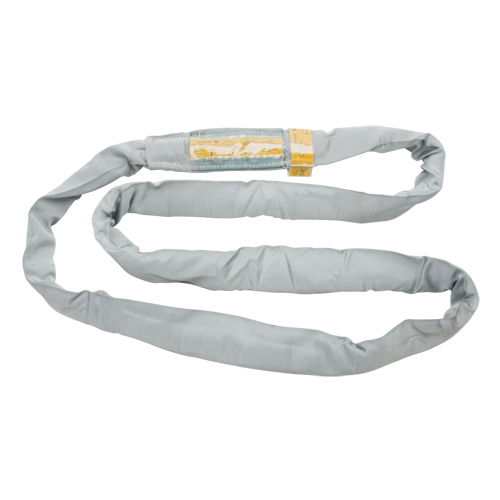 Polyester Round Sling, Grey, 4" W x 6' L, 32000 lbs. Vertical Load Quali-T-Solutions