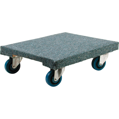 Chariots en bois franc - usage intensif, Roues en Caoutchouc, Capacit&eacute; de 1400 lb, 18" la x 24" p x 7" h Quali-T-Solutions