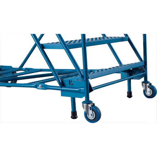Escabeau roulant certifi&eacute; CSA avec marche verrouillable, 8 marches, Largeur de la marche 30", Hauteur de la plateforme 72", Acier Quali-T-Solutions