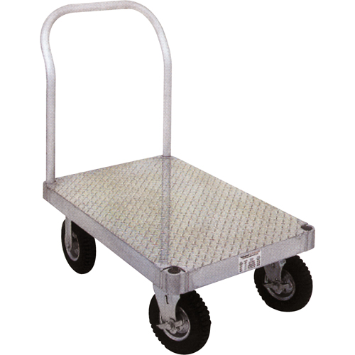 Diable en aluminium, 24" la x 36" lo, 2000 lb cap, Roues Caoutchouc Quali-T-Solutions