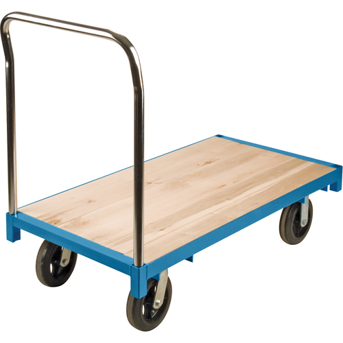 Chariot &agrave; plateforme robuste, 48" lo x 24" la, Capacit&eacute; de 2000 lb, Roues en Caoutchouc Quali-T-Solutions