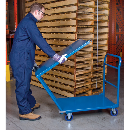 Chariots &agrave; tablettes/plateforme, Acier, 24" la x 36" p x 40" h, Capacit&eacute; de la plateforme 1300 lb Quali-T-Solutions