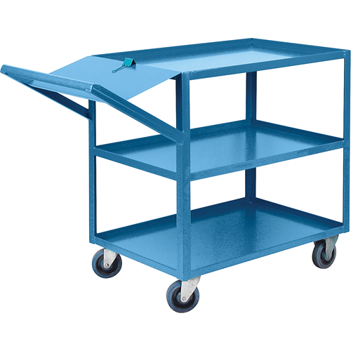 Order Picking Carts, 36" H x 24" W x 52" D, 3 Shelves, 1200 lbs. Capacity Quali-T-Solutions