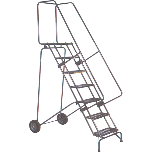 &eacute;chelles mobiles Fold-N-Store, 12 marches, Perfor&eacute;, Hauteur 120" Quali-T-Solutions