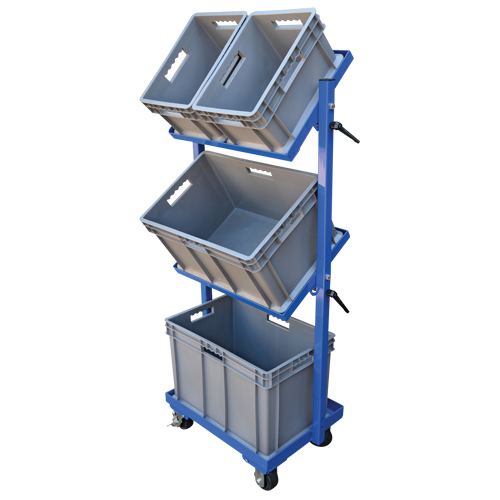 Chariot &agrave; cueillette, Acier, 30-11/16" la x 19-1/4" p, 3 tablettes, Capacit&eacute; 300 lb Quali-T-Solutions
