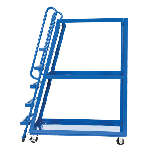 Stock Picking Cart, Steel, 21-7/8" W x 56-1/8" D, 3 Shelves, 1000 lbs. Capacity Quali-T-Solutions