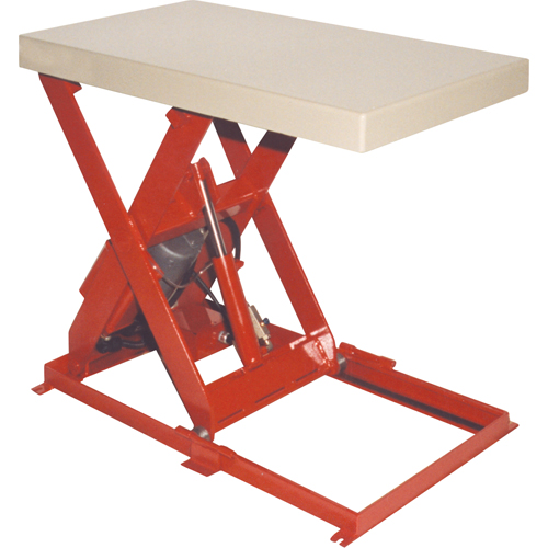 Scissor Lift Table, Steel, 36" L x 20" W, 1100 lbs. Capacity Quali-T-Solutions