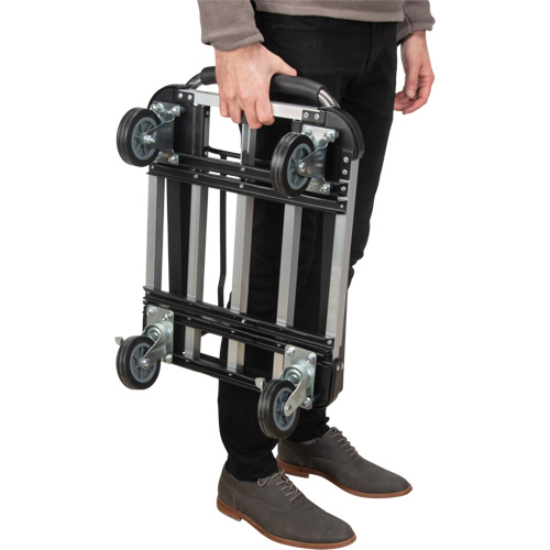 Chariots &agrave; plateforme pliants, Aluminium, 300 lb, 28" lo x 16" la, Hauteur 32" Quali-T-Solutions