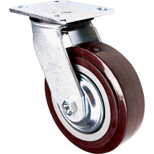Roulette, Pivotant, 6" (152,4 mm), Polyur&eacute;thane, 850 lb (385 kg) Quali-T-Solutions