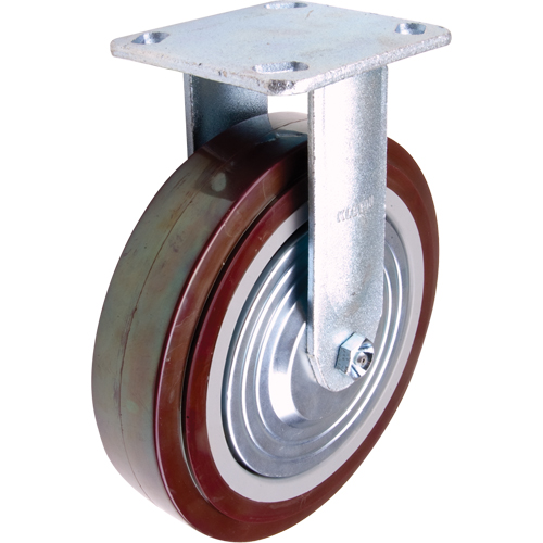 Roulette, Fixe, 8" (203,2 mm), Polyur&eacute;thane, 1000 lb (453,6 kg) Quali-T-Solutions