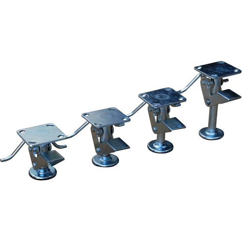 Floor Lock Brakes - Standard Duty, 6-13/16" Extended Height, 5-3/4" Retracted Height, Galvanized Quali-T-Solutions