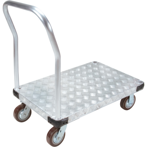 Aluminum Platform Truck, 24" W x 36" L, 3400 lbs. Cap., Polyurethane Wheels Quali-T-Solutions