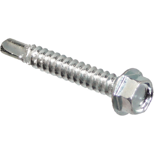 Self Drill Hex Washer, 1" x 10" L, Zinc Plated Quali-T-Solutions