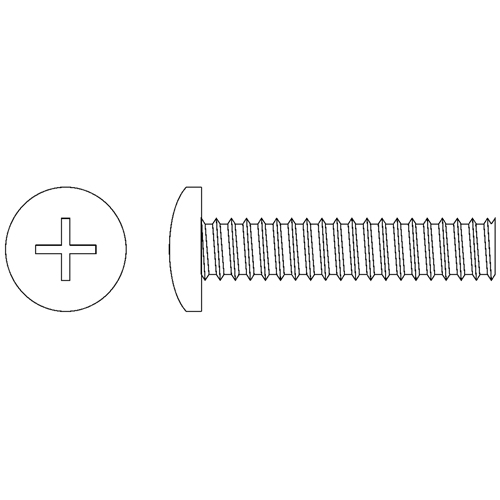 Pan Head Machine Screws, #8-32 x 1" L, Zinc Plated Quali-T-Solutions