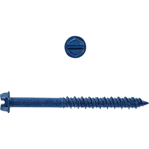 Hex Washer Slot SD Concrete Screws, 1/4" x 4" L, Zinc Plate Quali-T-Solutions