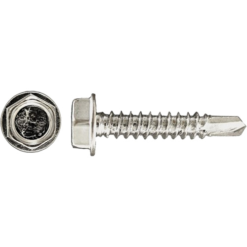 Vis taraud&eacute;es hex HD Drill-X 100 mcx, #12 dia., 1-1/4" lo, Zingu&eacute; Quali-T-Solutions