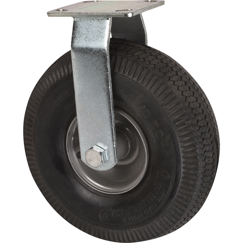 Roulettes de rechange pour chariots &agrave; plateforme robustes, Fixe, 10" (254 mm), Pneumatique, 400 lb (181 kg) Quali-T-Solutions