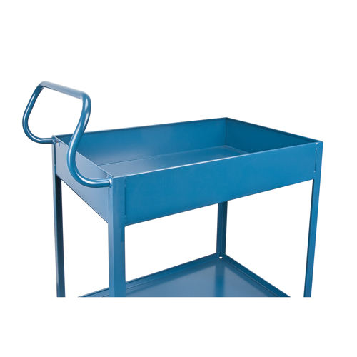 Deep Lipped Service Cart, 2 Tiers, 24" W x 47" H x 36" D, 1200 lbs. Capacity Quali-T-Solutions