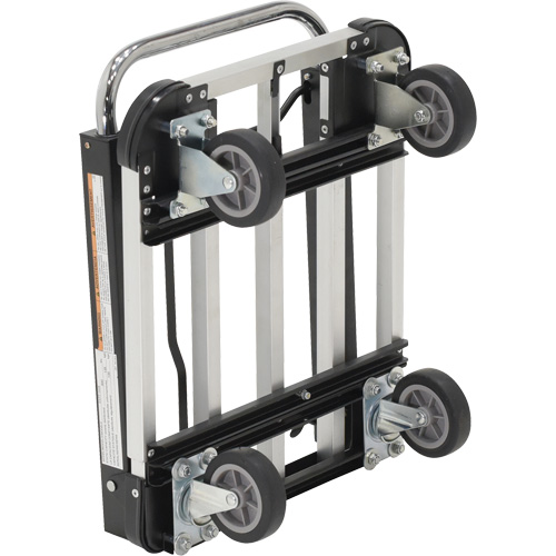 Chariot &agrave; plateforme repliable, Acier inoxydable, 300 lb, 28" lo x 16" la, Hauteur 33-1/2" Quali-T-Solutions