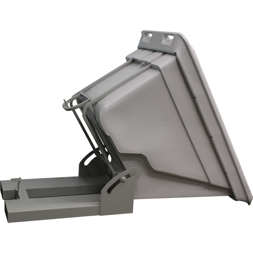 Self Dumping Hopper, Polyethylene, 5/8 cu.yd., Grey Quali-T-Solutions