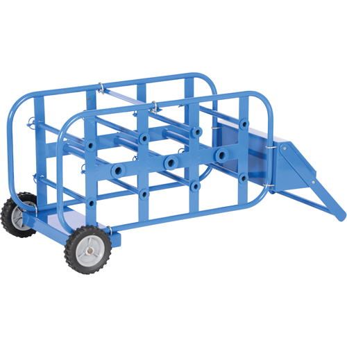 Chariot portatif pour mat&eacute;riaux bobin&eacute;s, Acier, 11 Montants, 19-1/2" la x 43-1/4" h x 17-1/2" p, Capacit&eacute; de 150 lb Quali-T-Solutions