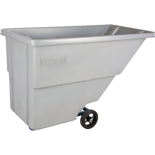 Chariot basculeur en acier, Poly&eacute;thyl&egrave;ne, 0,625 vg³, Capacit&eacute; de charge de 500 lb Quali-T-Solutions