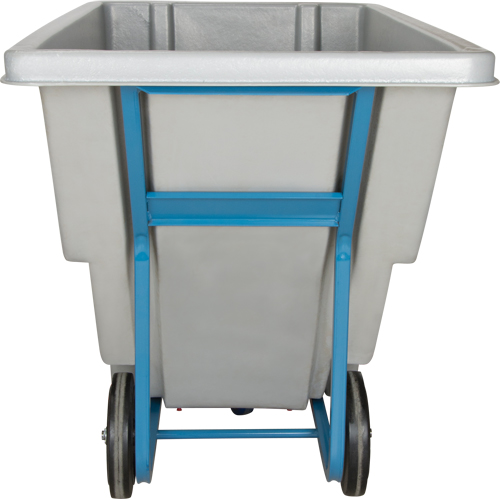 Chariot basculeur en acier, Poly&eacute;thyl&egrave;ne, 0,625 vg³, Capacit&eacute; de charge de 850 lb Quali-T-Solutions