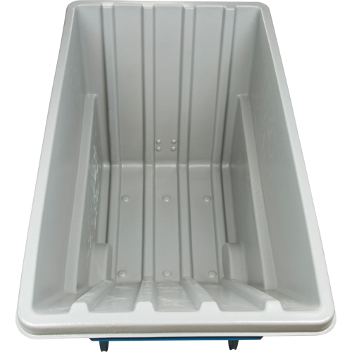 Chariot basculeur en acier, Poly&eacute;thyl&egrave;ne, 1,1 vg³, Capacit&eacute; de charge de 1250 lb Quali-T-Solutions