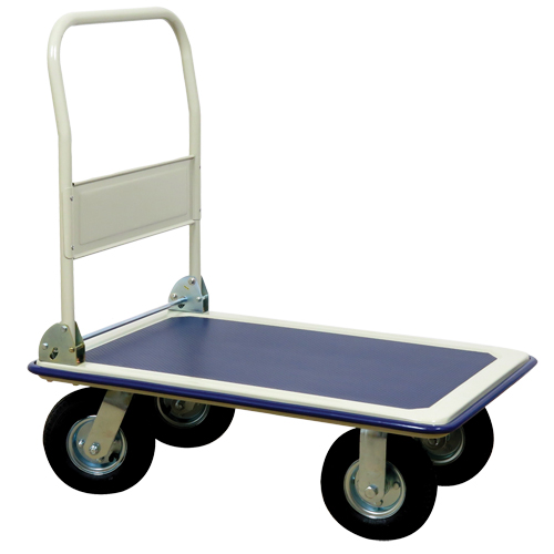 Chariot &agrave; plateforme avec poign&eacute;e pliante, Acier, 660 lb, 35" lo x 23" la, Hauteur 43,5" Quali-T-Solutions