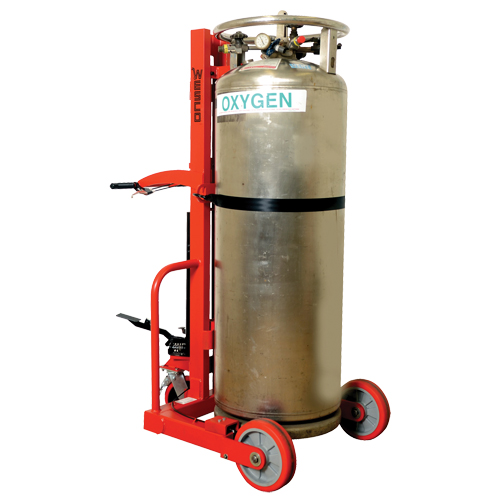 Grand chariot hydraulique HLCC pour bouteille de gaz liquide, Roues Polyur&eacute;thane, Base de 20" la x 20" p, 1000 lb Quali-T-Solutions
