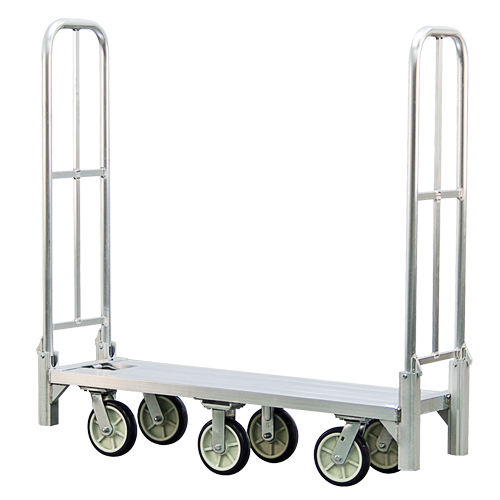 Chariot de livraison en vrac pliant en aluminium U-Boat, 18" la x 61" lo, 1200 lb cap, Roues Polyur&eacute;thane Quali-T-Solutions