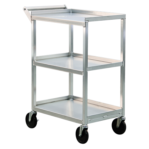 Utility Cart, 3 Tiers, 16-1/2" W x 39" H x 27-3/4" D, 350 lbs. Capacity Quali-T-Solutions