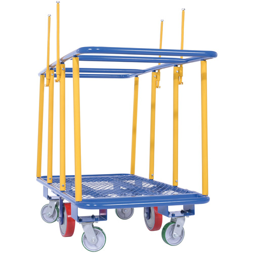 Horizontal Panel Cart, 63-7/16" x 28-1/2" x 40-15/16", 2000 lbs. Capacity Quali-T-Solutions